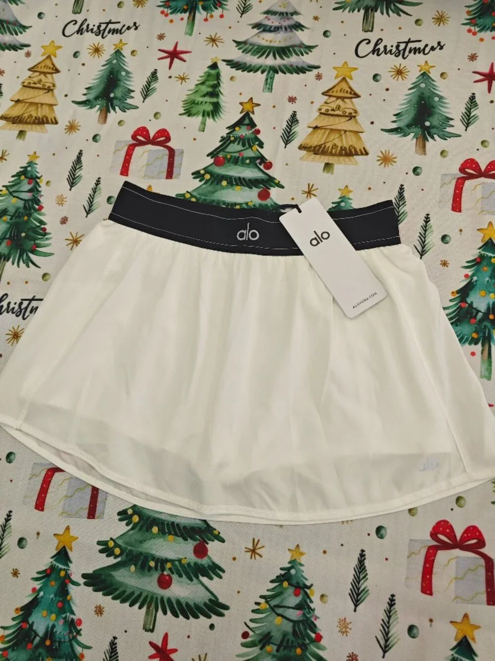 ALO Yoga Match Point Tennis Skirt🤗 White | Built-In Shorts✨New with tags